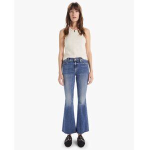 MOTHER The Weekender Fray Jeans 31" / Size 27 / Walking On Coals Blue Fading